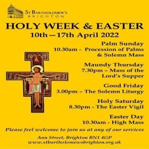 Holy Week and Easter 2022